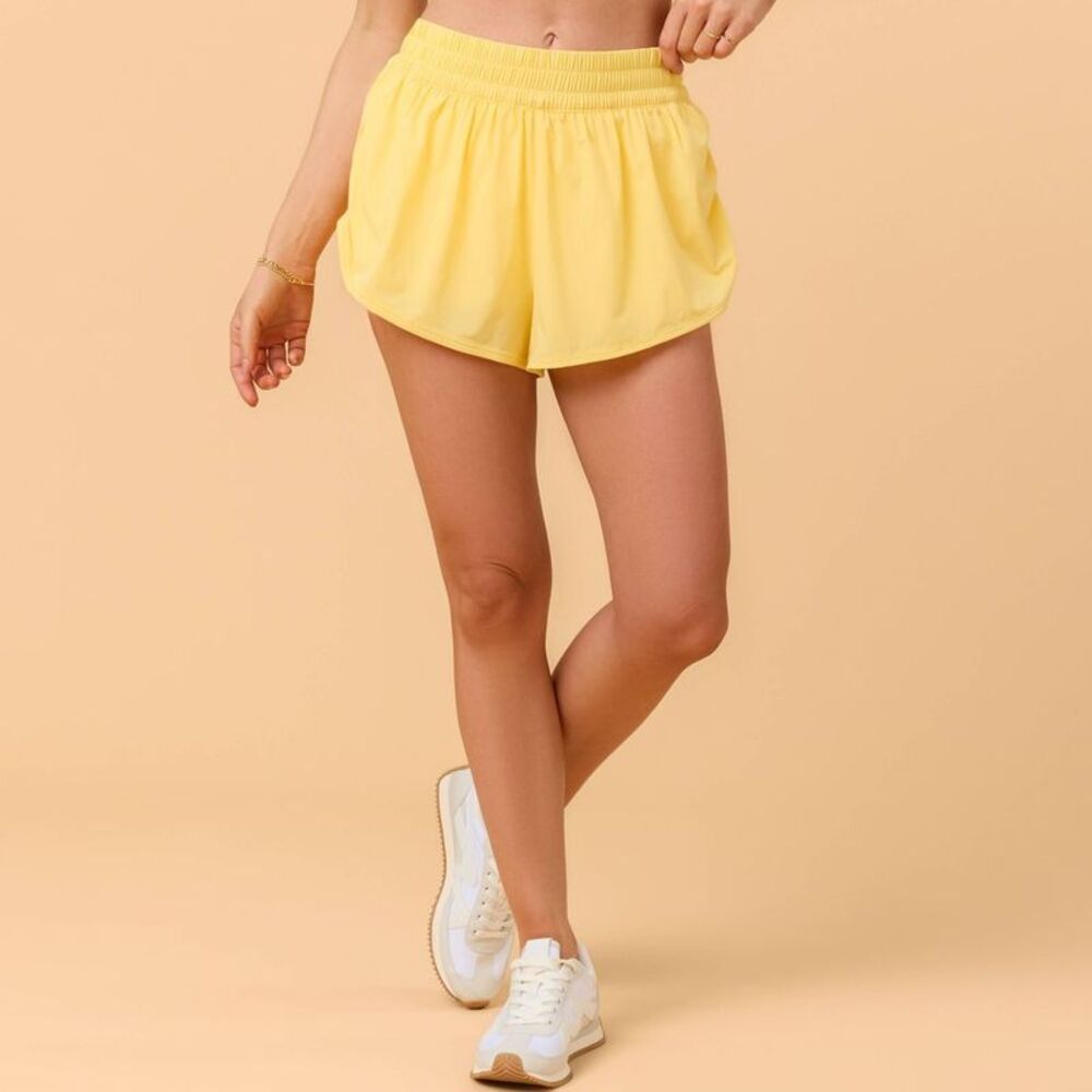 Blogilates Women's Mommy & Me Tiny Bows Shorts - Yellow M